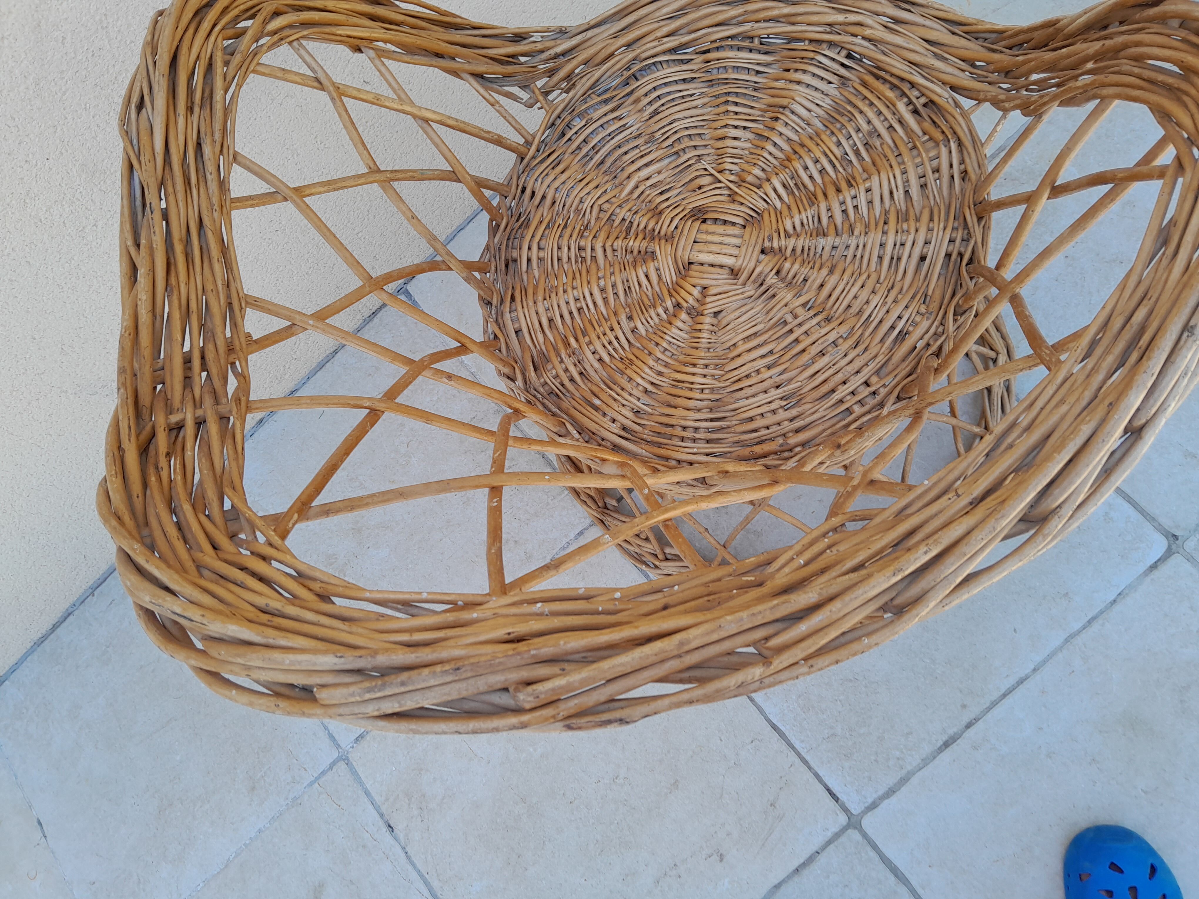 Vintage wicker armchair