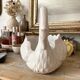Zoomorphic planter, ceramic swan pocket holder.