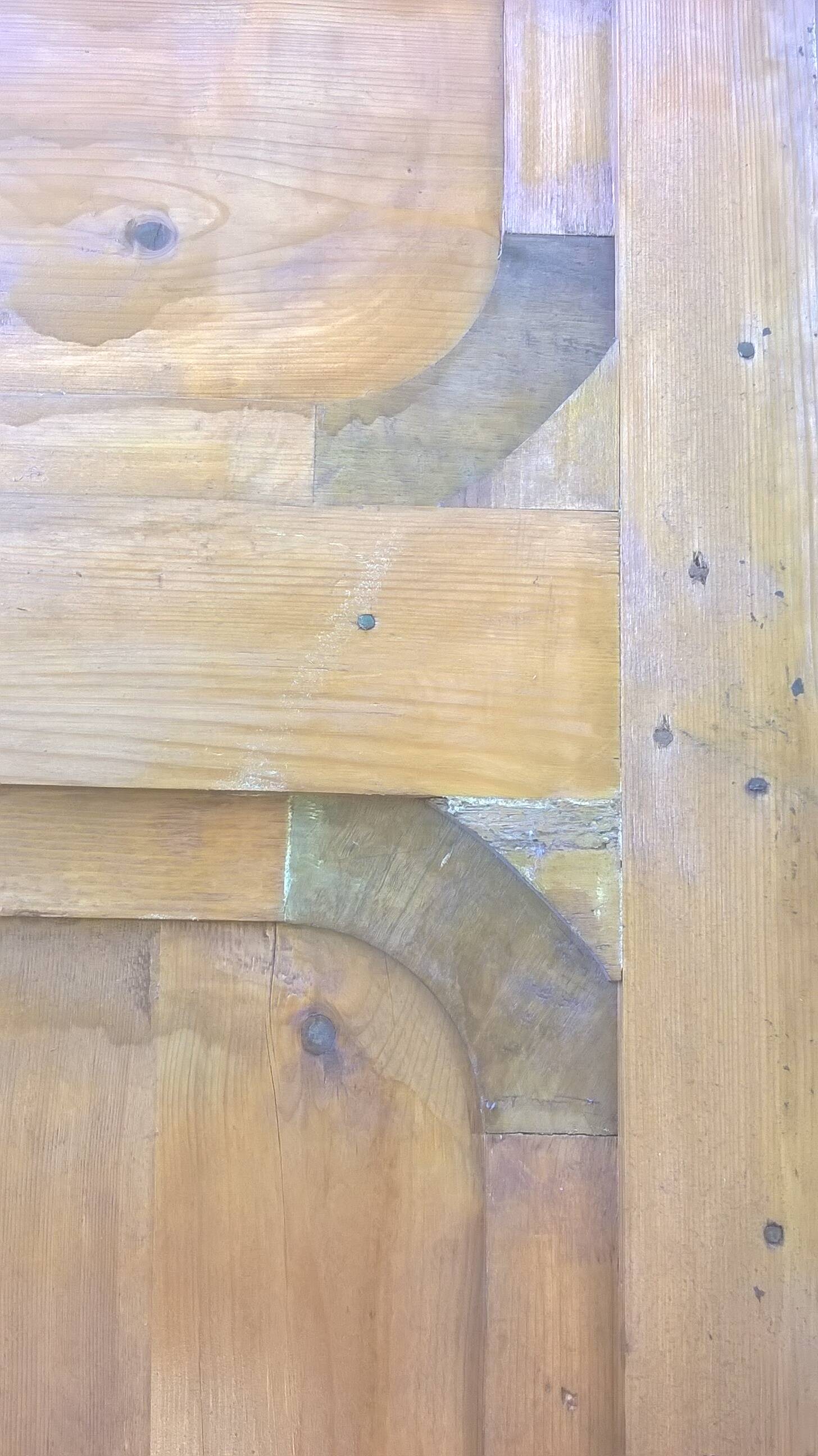 Set of large double doors for old molded cupboards