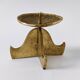 Brutalist vintage brass candlestick