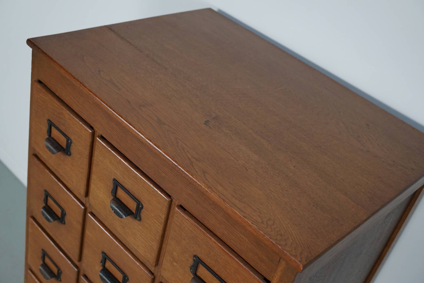 Vintage Dutch Oak Apothecary / Filing Cabinet, 1930s