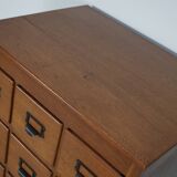 Vintage Dutch Oak Apothecary / Filing Cabinet, 1930s