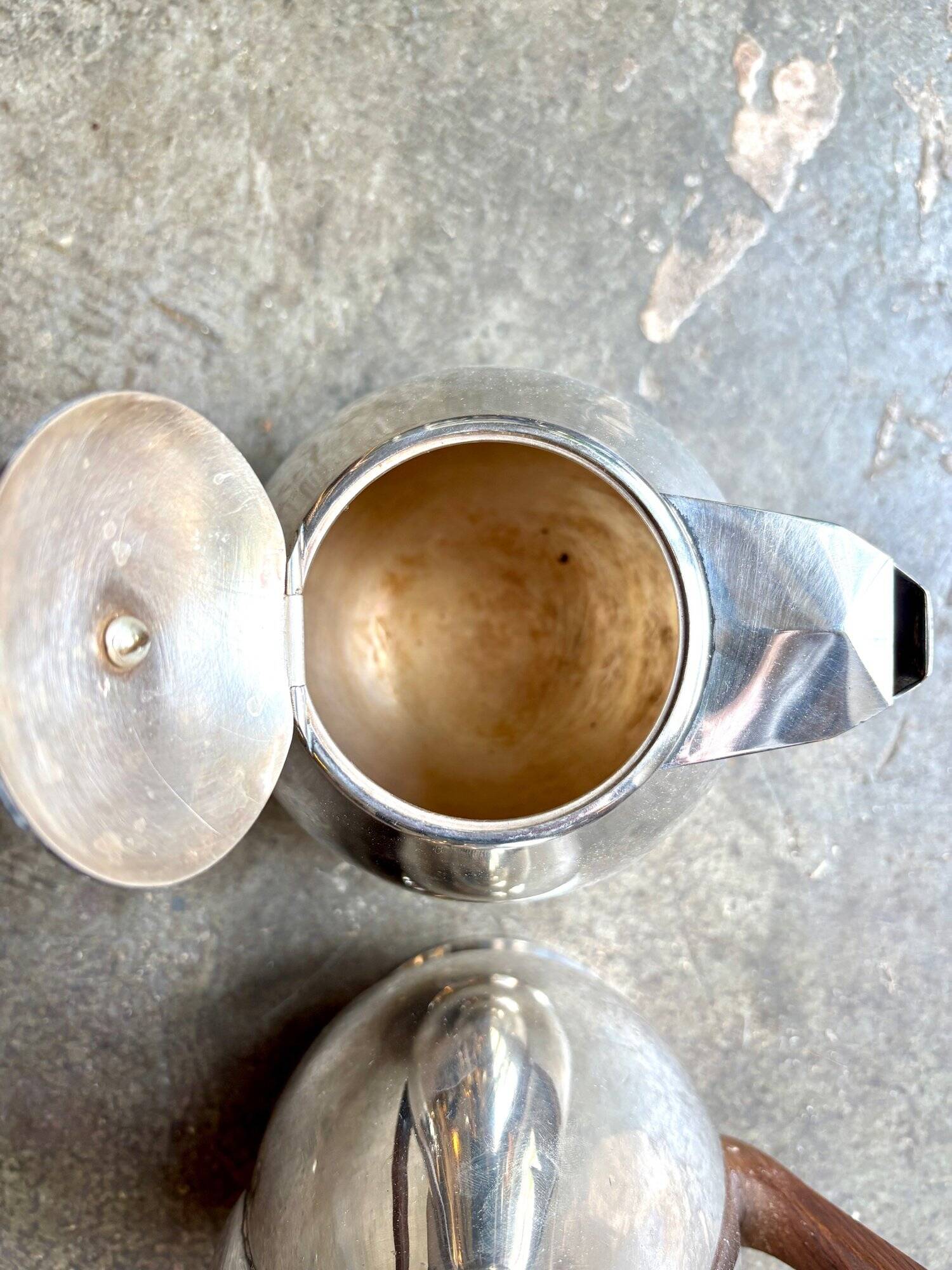 Service à café et thé 4 pièces ercuis en métal argenté, vers 1930