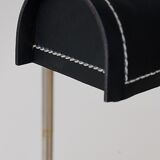 1950s Leather detailed table lamp, produced in France