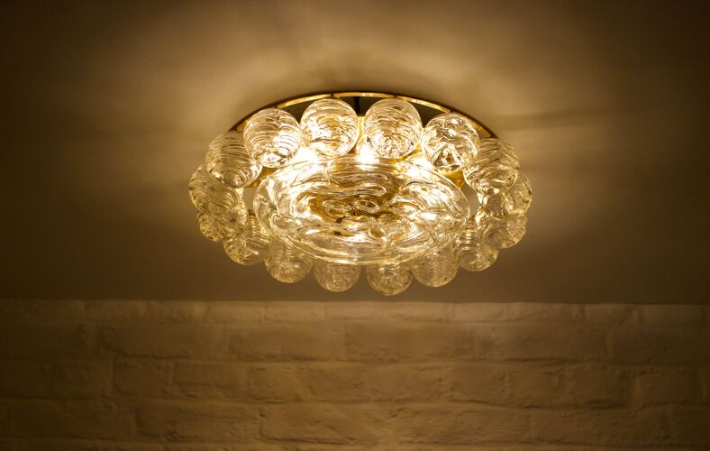 "Snowball" ceiling lamp in blown glass