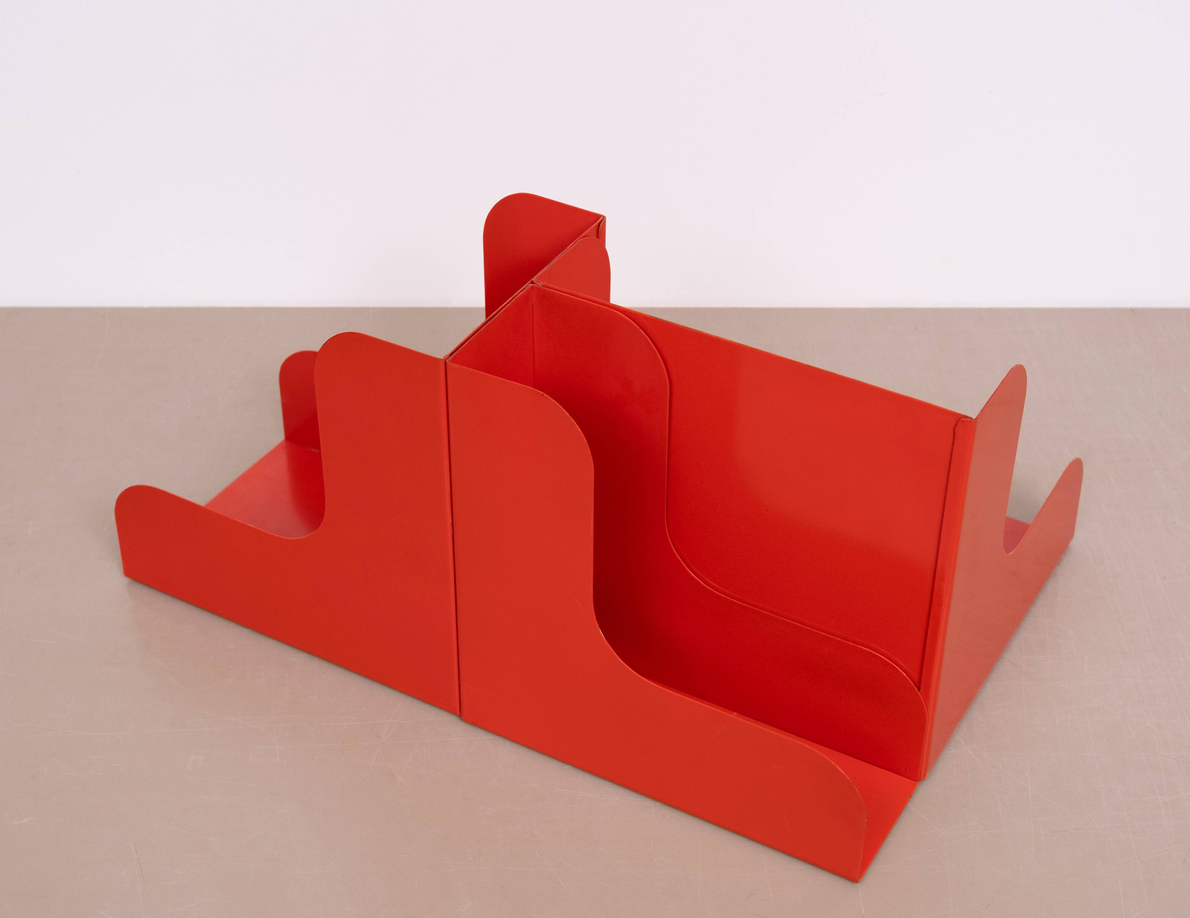 Enzo Mari Modular Metal LP Record Holder set of 3 1965 Italy