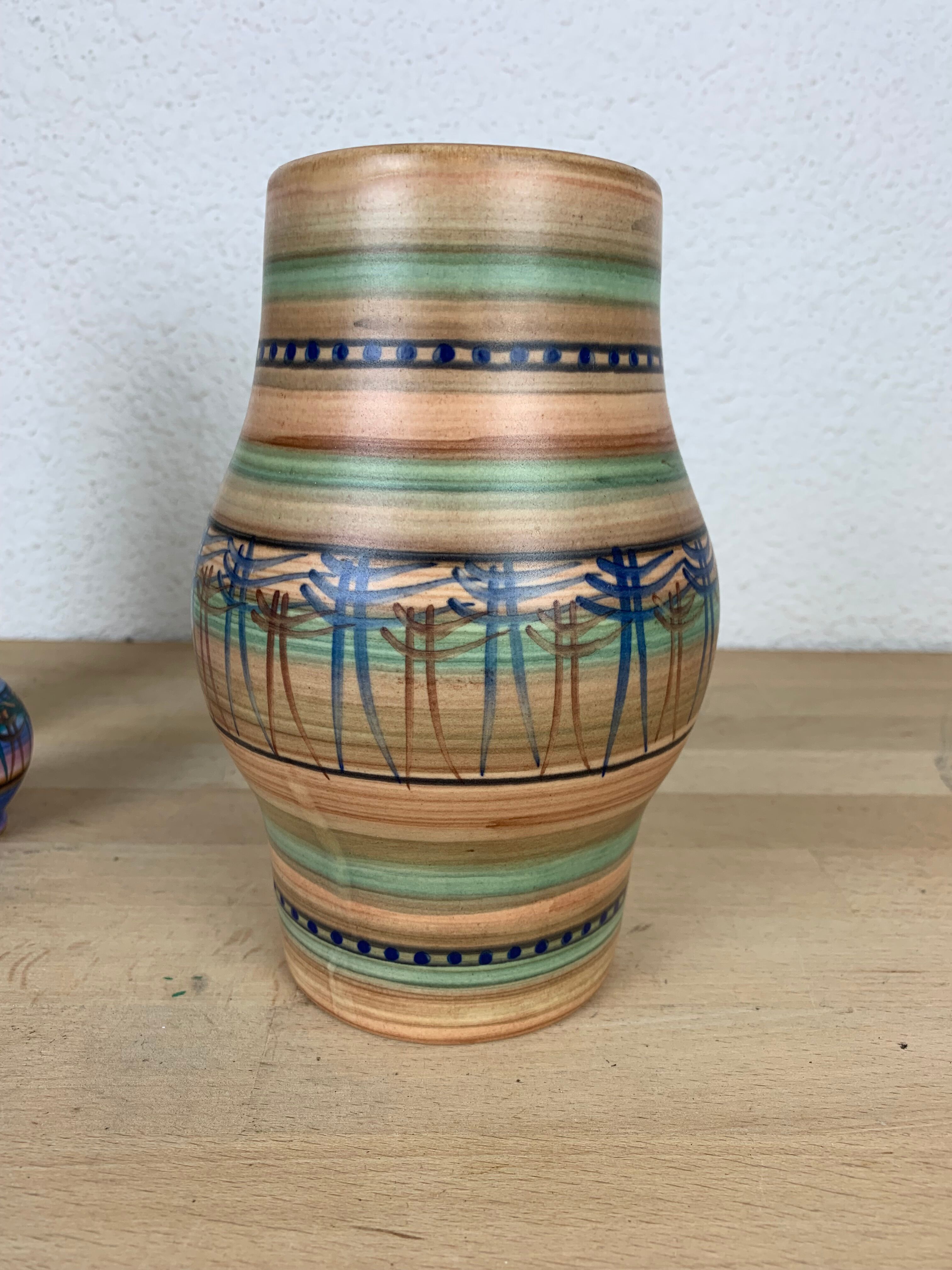 Trio vases Louis Bacculini and Michel Gorgeon, ceramics Vallauris 60s