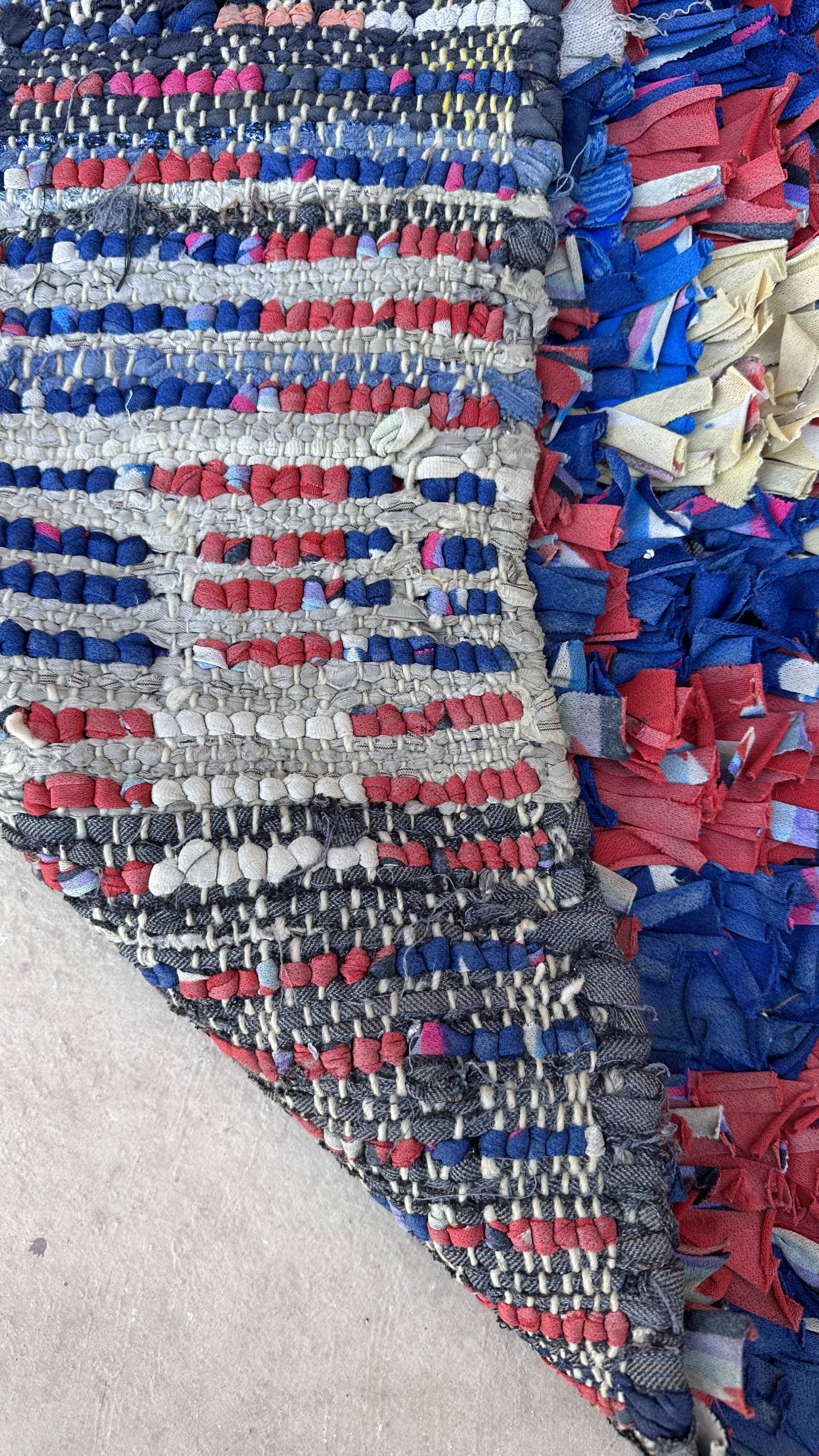 Colorful Boucherouite Moroccan rug - 86 x 152 cm