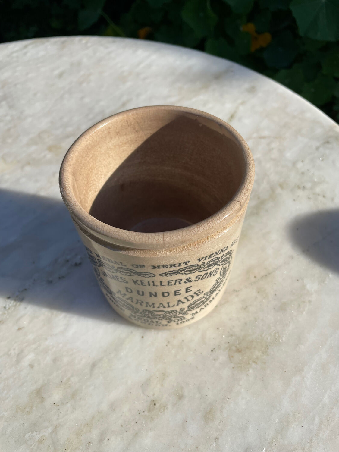 J.Dundee stoneware marmalade pot