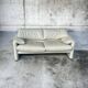 Maralunga White Leather Sofa By Vico Magistretti For Cassina, 1970s No. 2