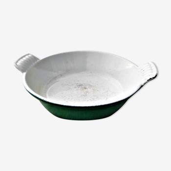 Green cast iron egg dish Le Creuset vintage from n° 16 around 1970/1980