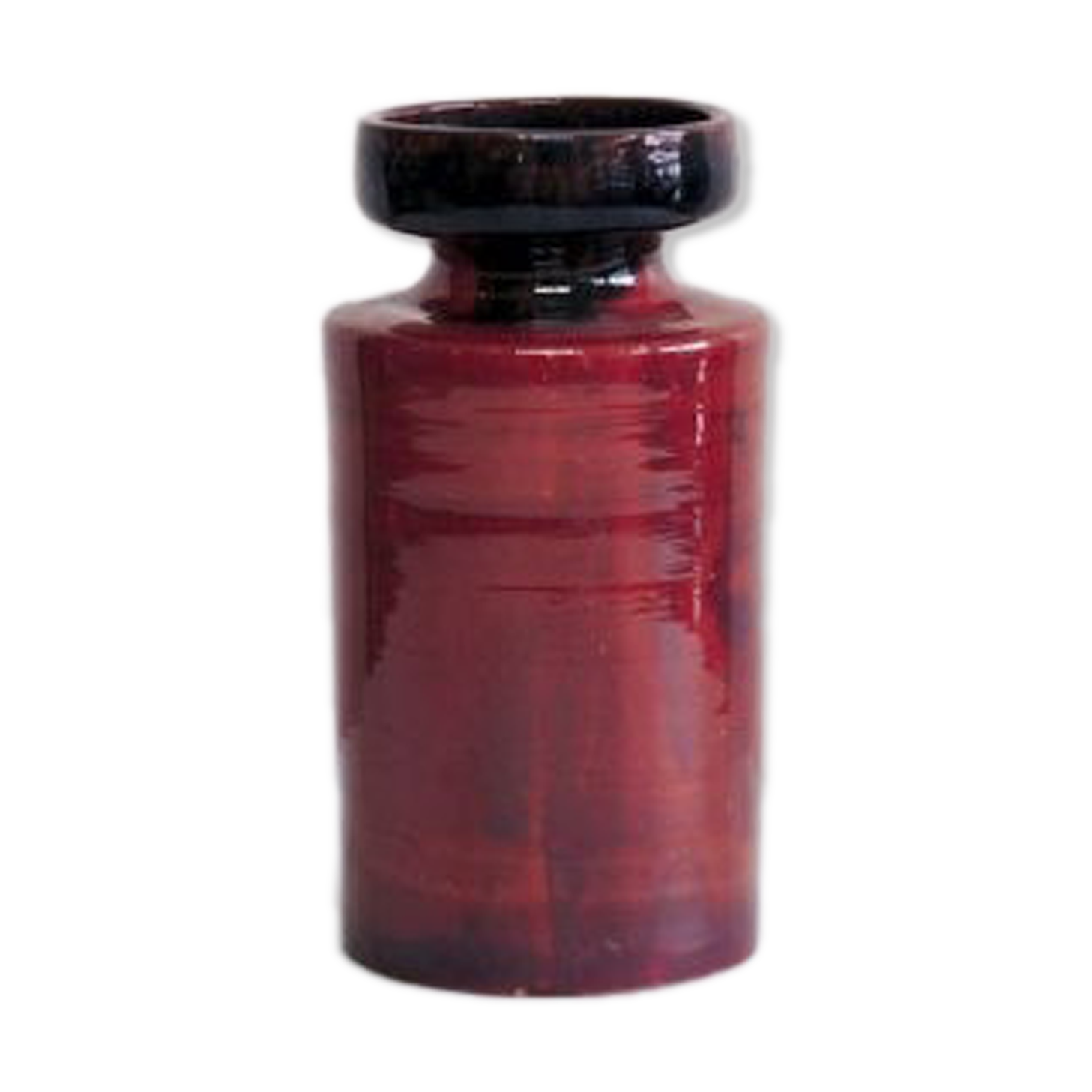 Brown flamed vintage vase