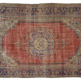 Anatolian handmade vintage rug 273 cm x 212 cm