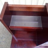 Pair of vintage 70s bedside table in wengé