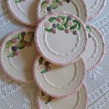 Set of 8 Francesco Guarino slip plates