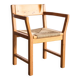 Brutalist chair by Tage Poulsen, pine, woven paper cord seat.