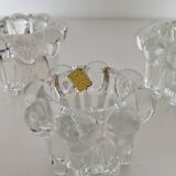 Vintage glass candle holders
