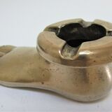 Anthropomorphic ashtray solid brass foot design 70s
