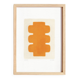 Painting on paper - NUX - painting signed Eawy