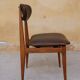 Set of 6 vintage wood and leatherette chairs