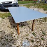 1950s Wooden Table with Extensions