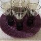 Ensemble de 8 verres fumés vintage