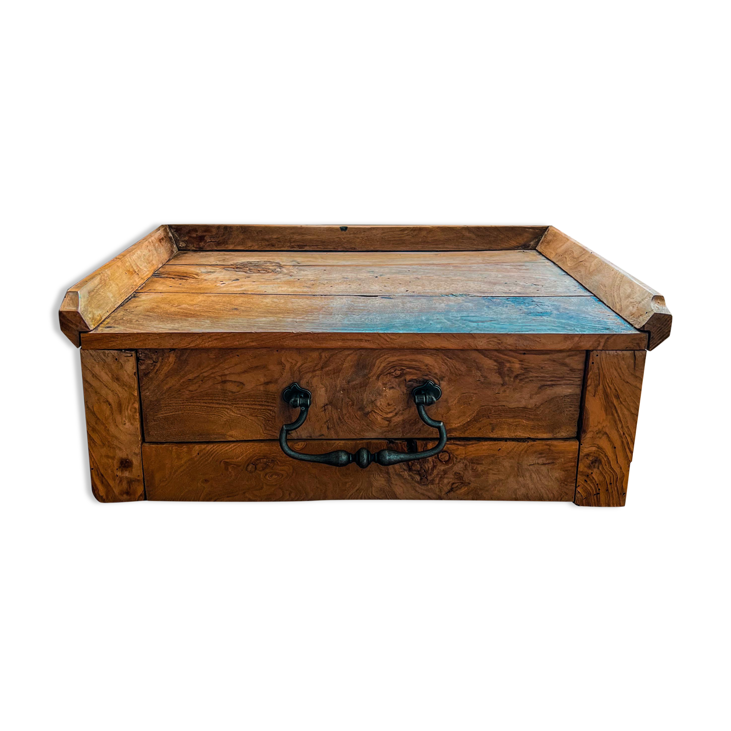 Olive wood storage cabinet
