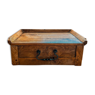 Olive wood storage cabinet