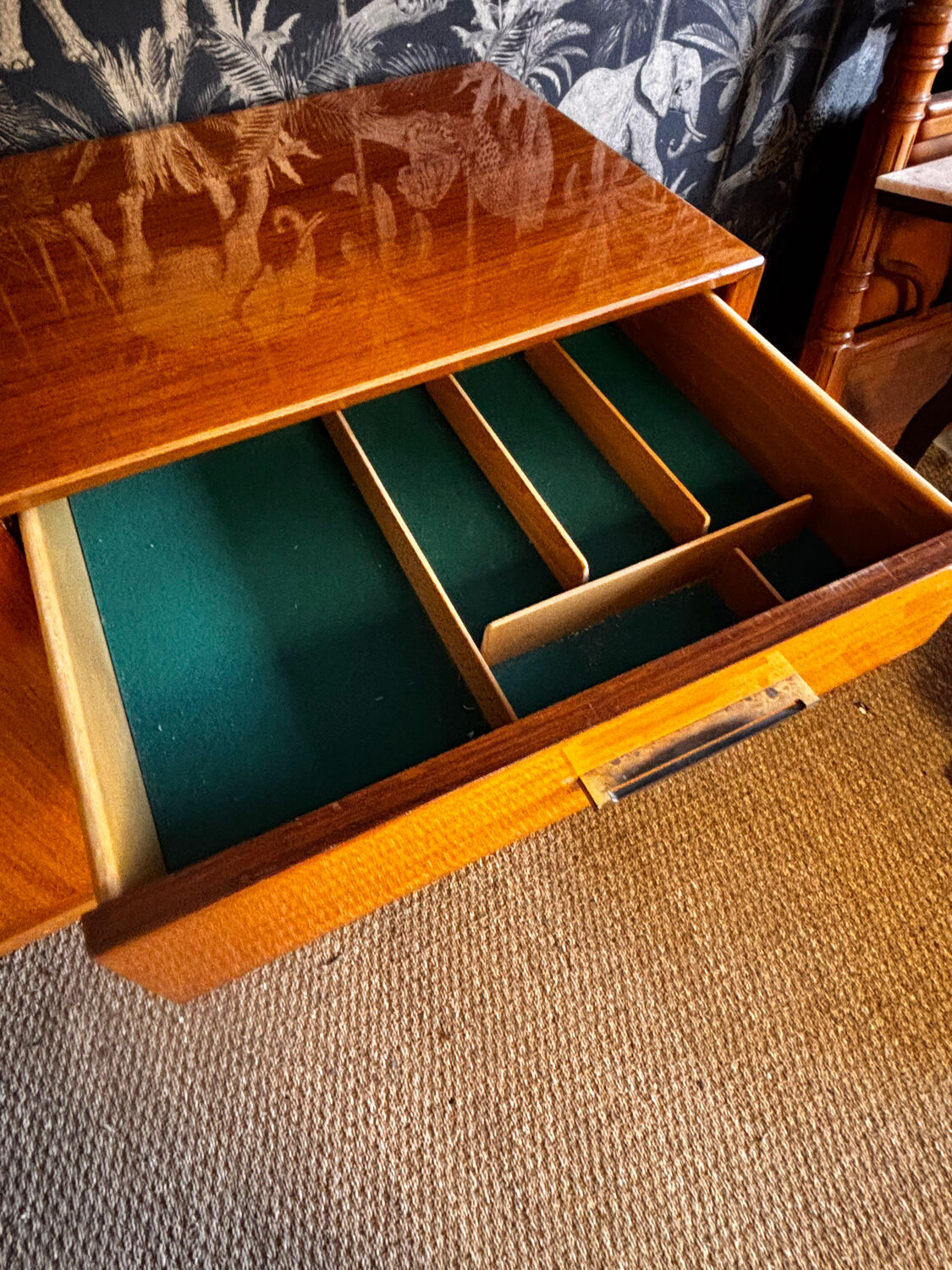 Varnished mahogany enfilade 1960