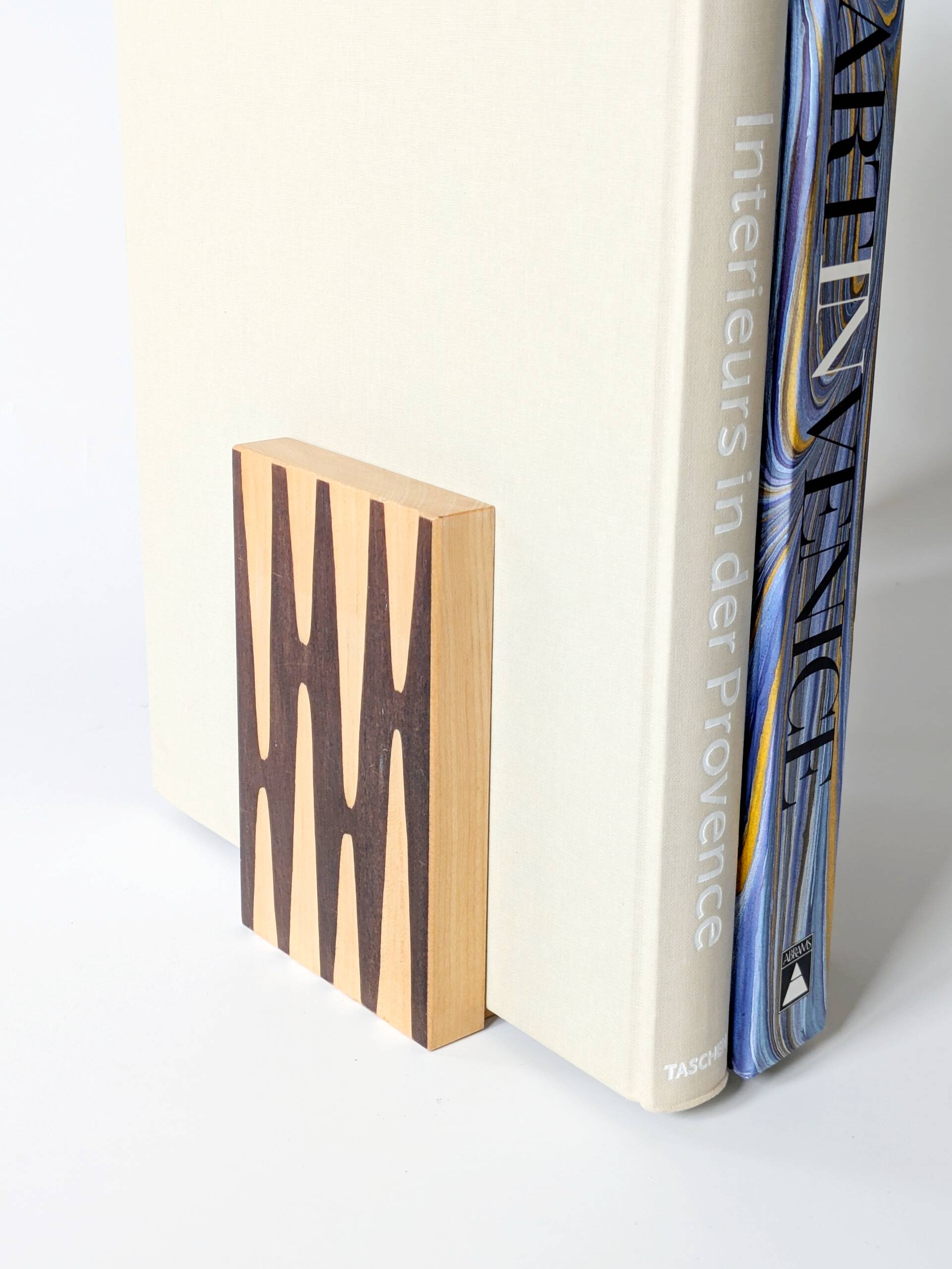 Pair of wooden bookends, Bauhaus style, 1950s