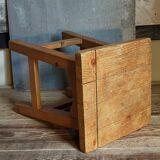 Vintage solid pine workshop stool