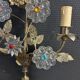 Important Pair of Church or Chapel Wall Lights in Gilded Brass and Glass, Late 19th Century, H 70 Cm