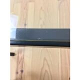 Modernist coffee table 50s black metal and glass