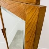 Mirror psyche art deco oak 1930