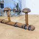 Turned wooden coat rack