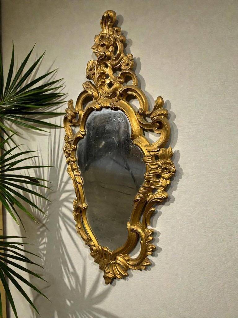 Vintage gold baroque mirror / wall mirror