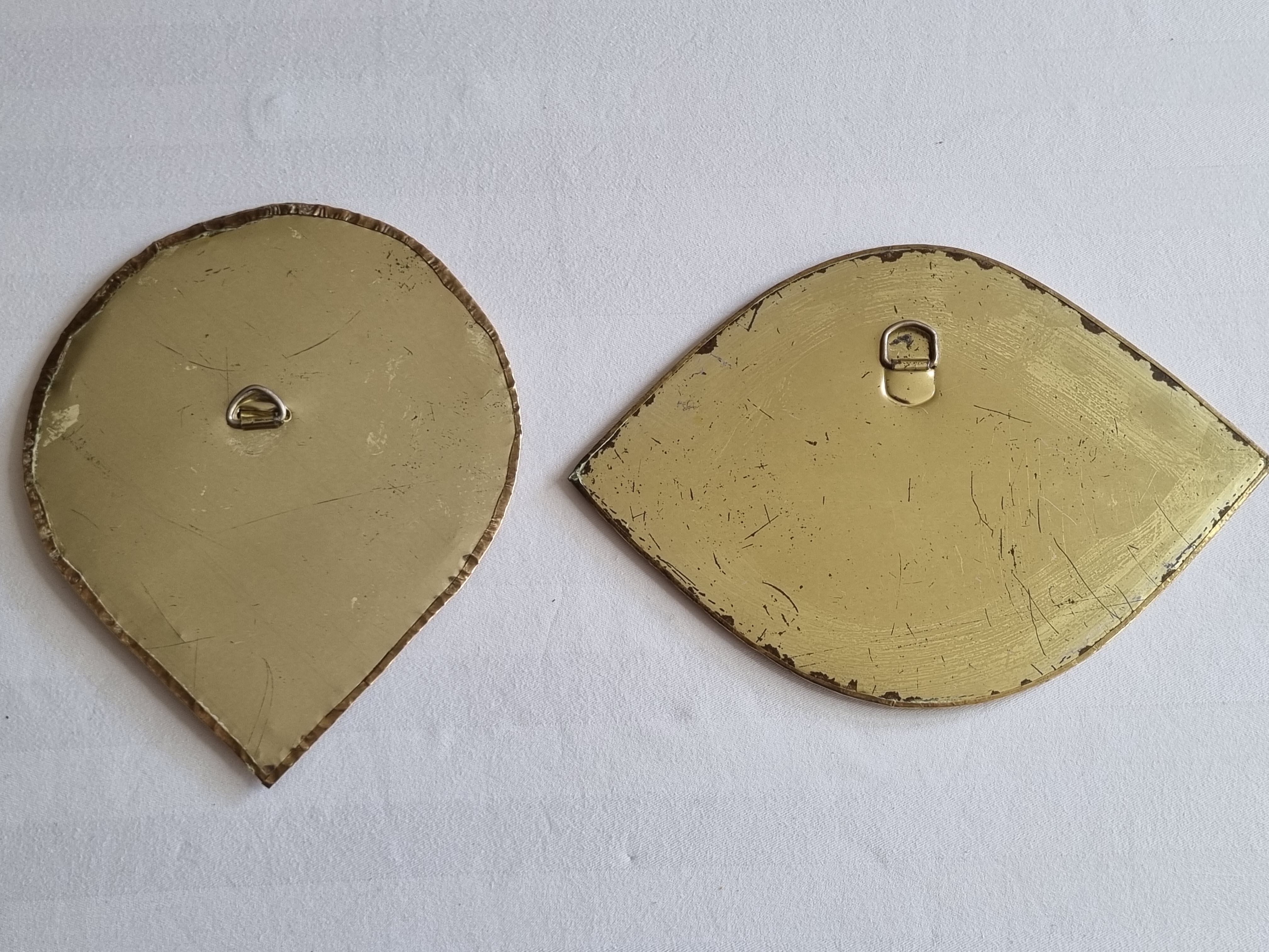 Set of two vintage Moroccan mirrors, 19 cm