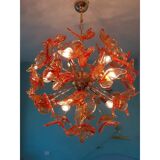Italian Handmade Butterfly Sputnik Murano Style Glass Chandelier