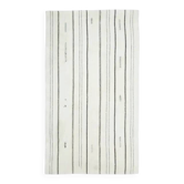 Tapis vintage turc Oushak fait main en laine et coton beige et blanc