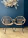 Pair of basket chairs in rattan - around 1960.