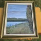 French Seine River Landscape Oil Painting