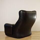 Orchidée leather armchair by Michel Cadestin for Airborne, France 1970's