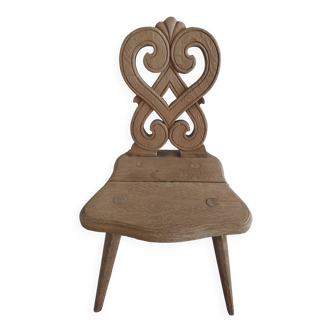 Chaise dites Alsacienne miniature en chêne
