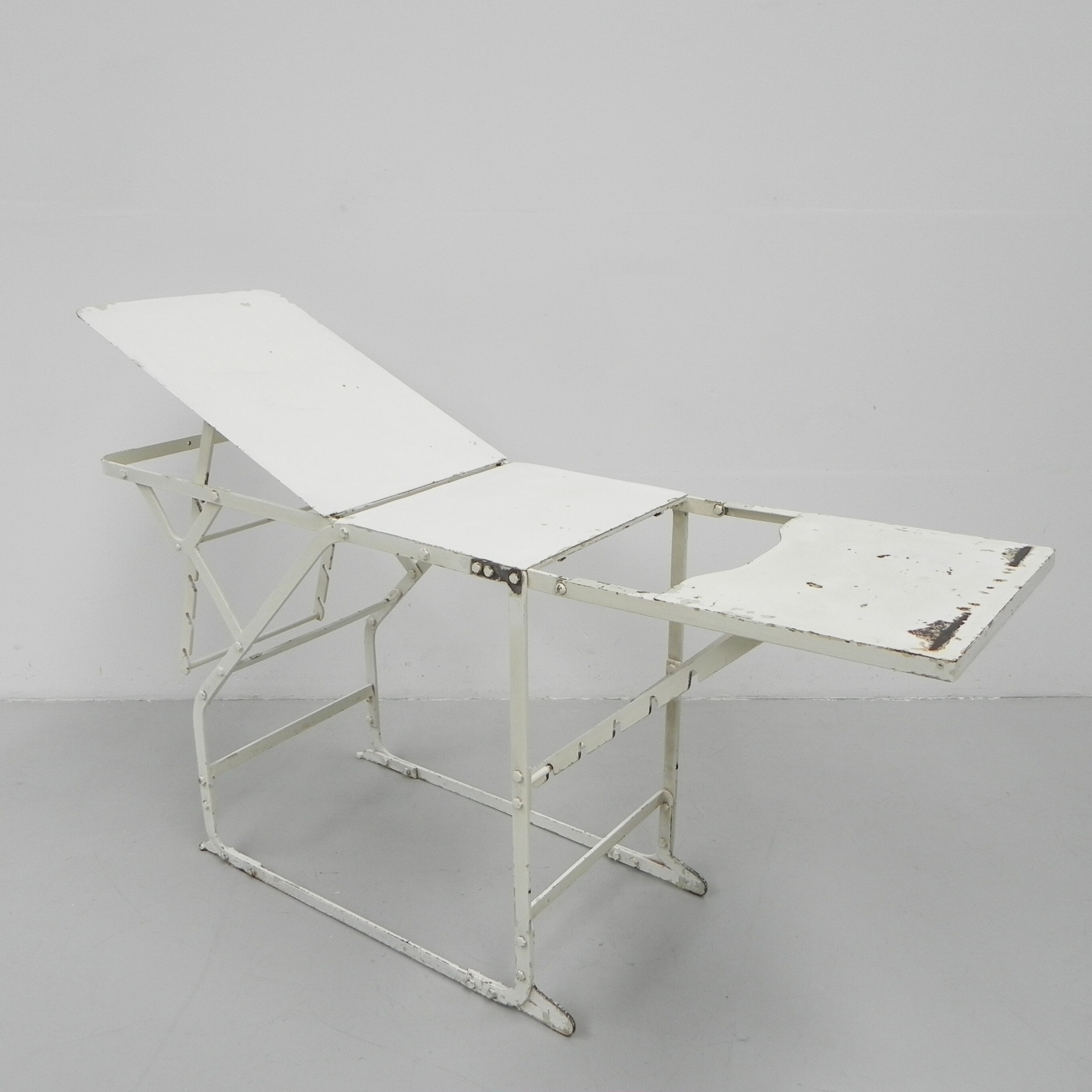 Industrial side table, hospital bed