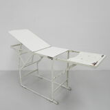 Industrial side table, hospital bed