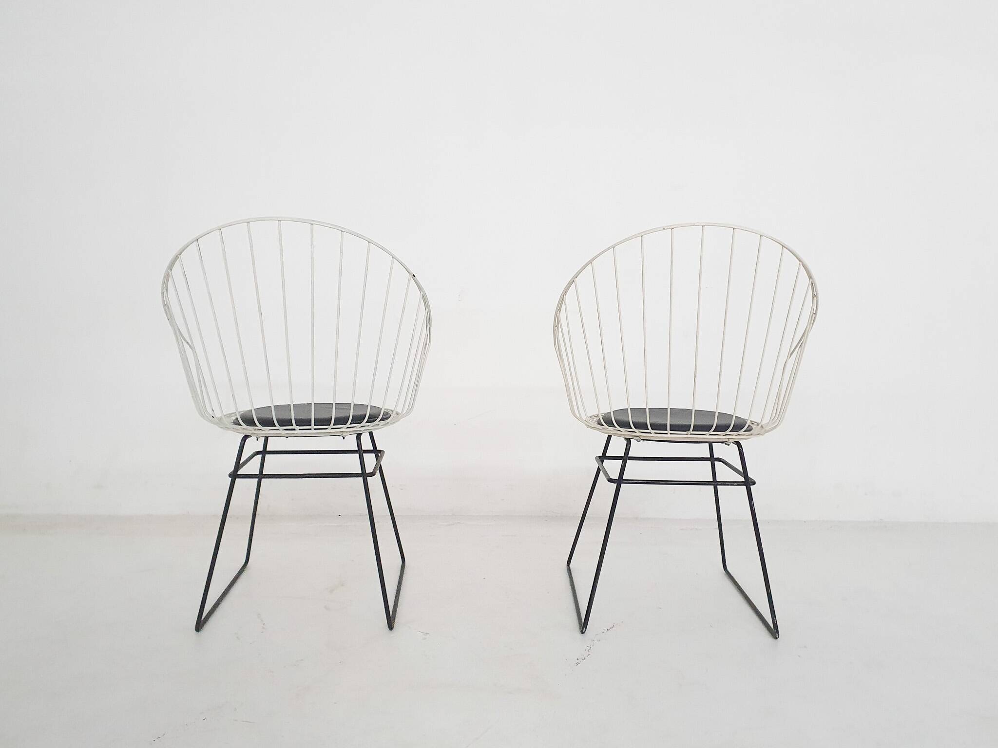 D. Dekker for Tomado wire chairs, The Netherlands 1950's
