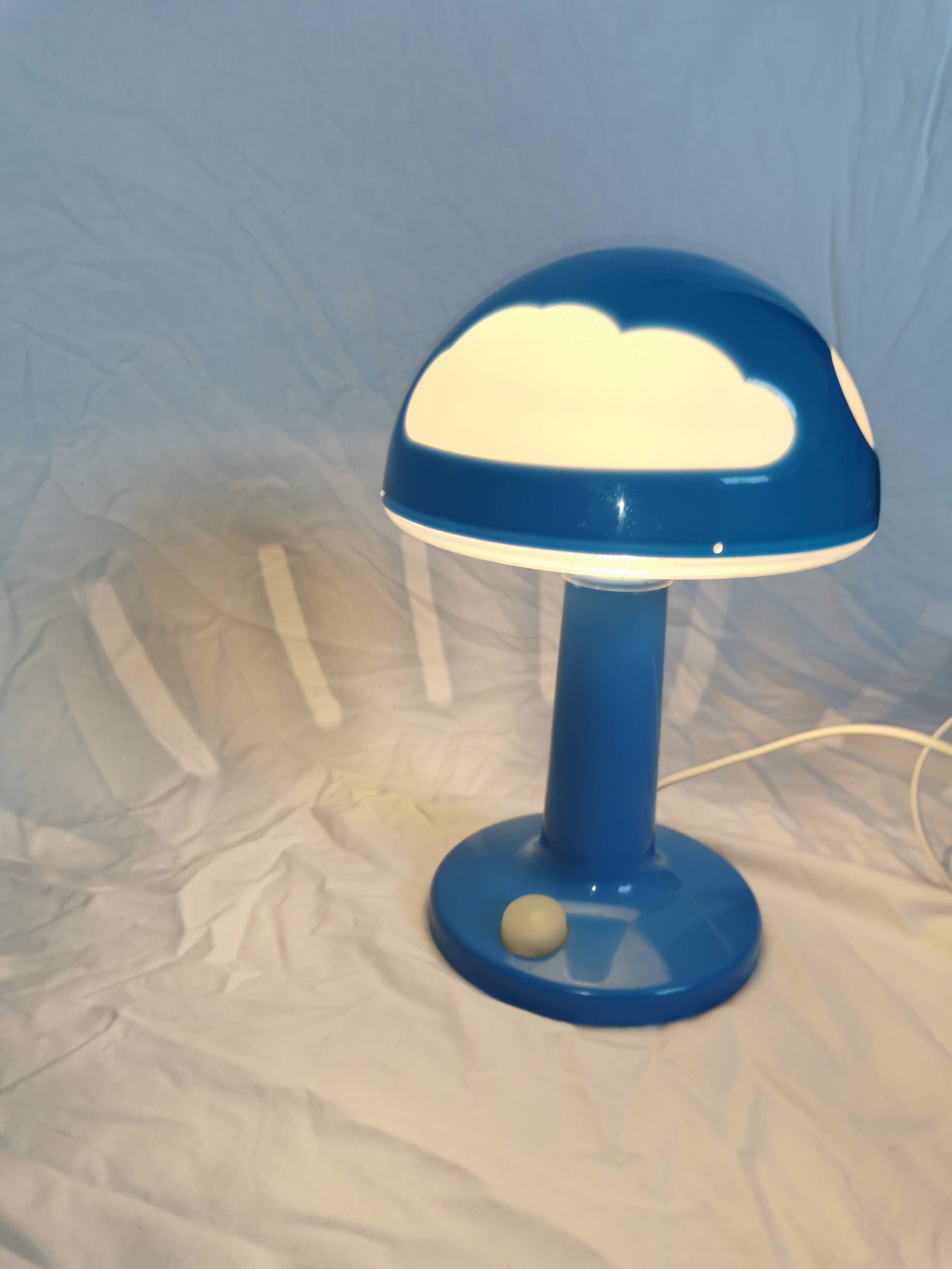 Mushroom lamp, Skojig blue cloud, design Henrik Preutz for Ikea, 1990