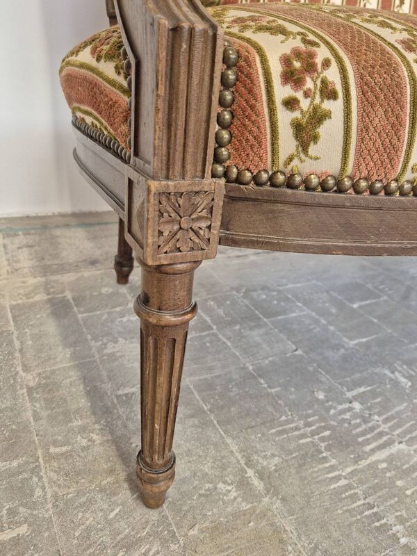 Banquette canapé style Louis XVI deux places époque 1900s
