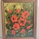 Oil on Canvas Still Life Flowers Poppies Signed P Livera