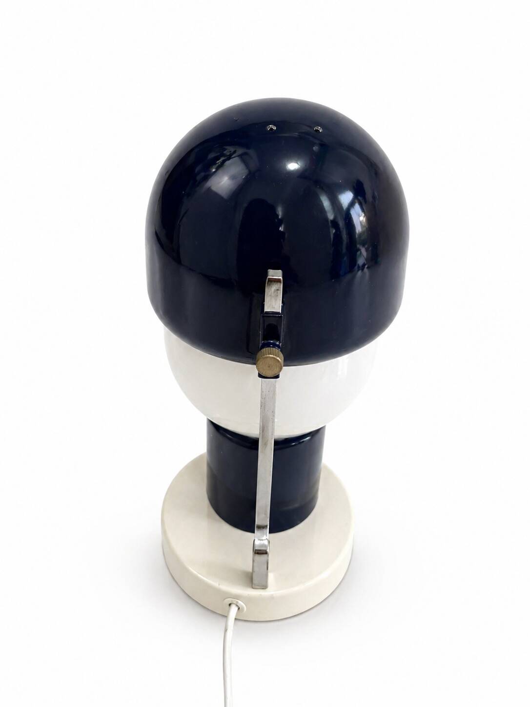 Modernist table lamp G.C.M.E. in metal and glass, Italy 1970s